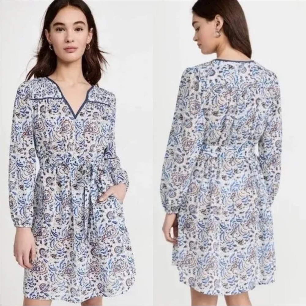 Xirena Nyssa Modiac Print Mini Dress 100% Cotton Size XS Gauzy Lightweight